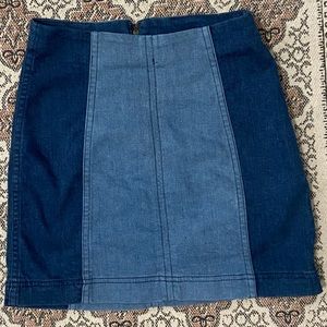 Free people duo tone denim skirt
